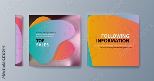 Set of brochures for marketing the promotion goods and services on market