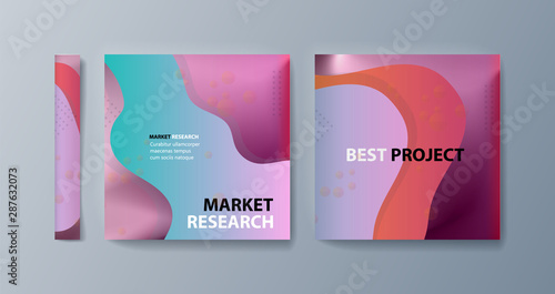 Set of brochures for marketing the promotion goods and services on market