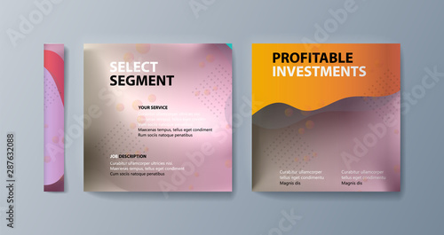Set of brochures for marketing the promotion goods and services on market