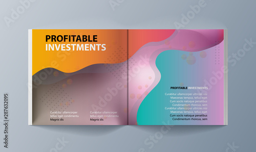 Set of brochures for marketing the promotion goods and services on market