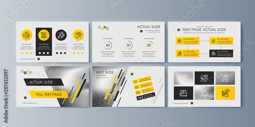 Set of brochures for marketing the promotion goods and services on market