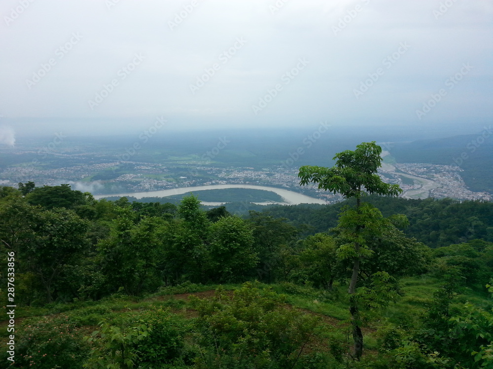 view of haridwar from neelkanth