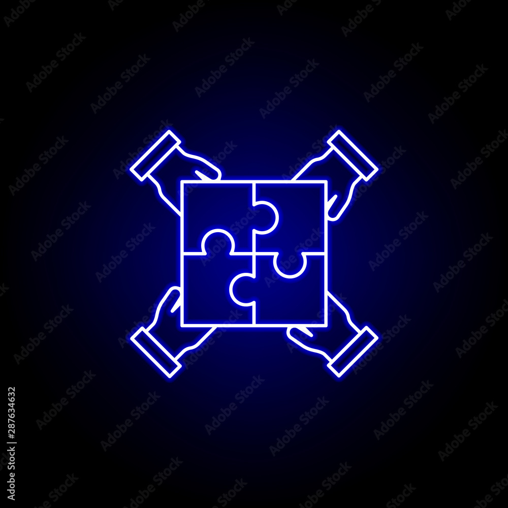 Teamwork hands line neon icon. Elements of Business illustration line icon. Signs and symbols can be used for web, logo, mobile app, UI, UX Teamwork hands line neon icon. Elements of Business illustration line icon. Signs and symbols can be used for web, logo, mobile app, UI, UX
