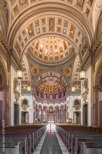 Interior of the historic Cathedral of the Sacred Heart in Richmond  Virginia