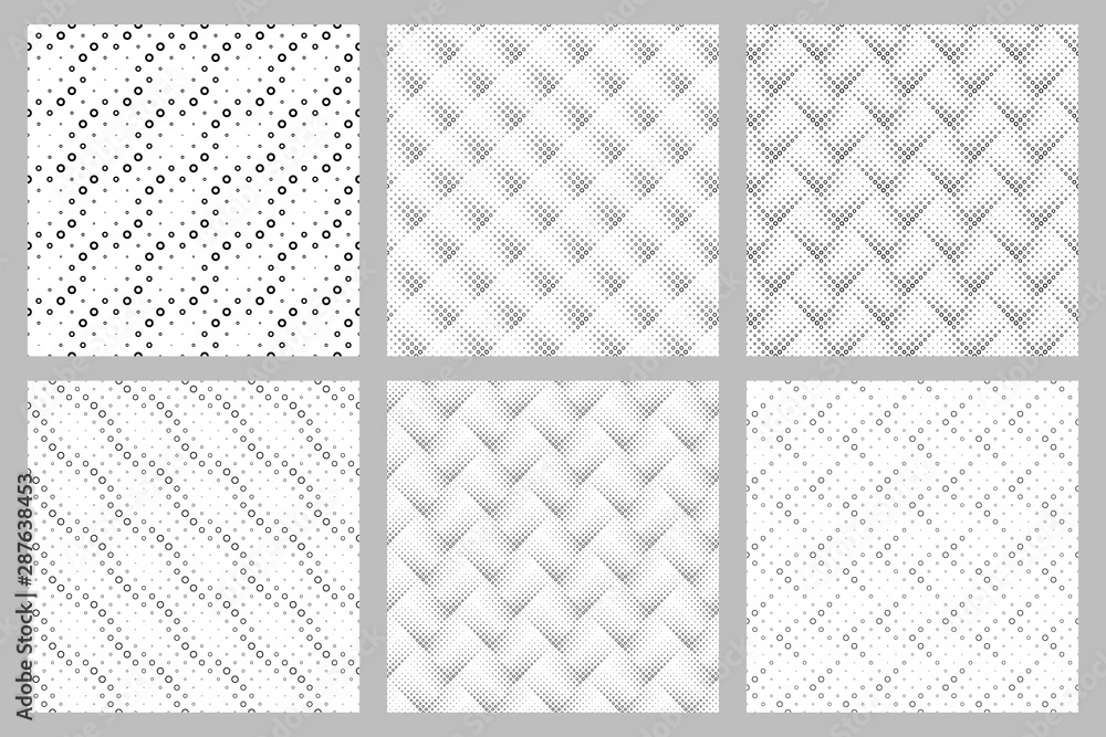 Seamless geometrical ring pattern background collection - vector graphic from rings