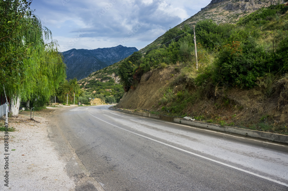 scenic beautiful road in albania
