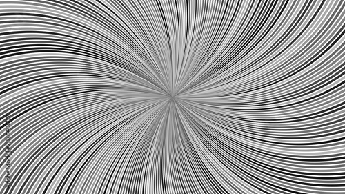 Grey abstract psychedelic striped vortex background design - vector illustration from swirling rays