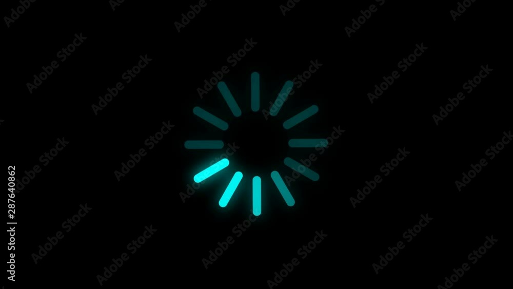 Loading circle icon animation isolated on black background. Loopable animation with rotating arrow. Loading circle icon animation isolated on black background. Loopable animation with rotating arrow.