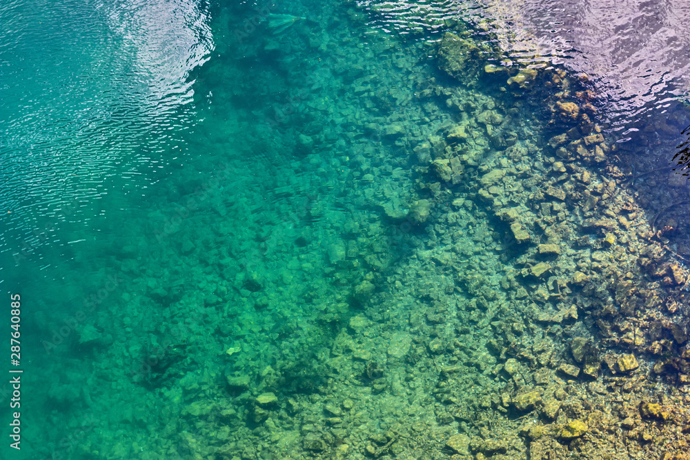 Fototapeta premium Stony sea bottom. Adriatic coast