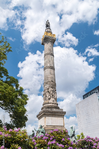 View of the Congress column in Brussels, Belgium. The Congress Column is a monumental column situated on the Place du Congresplein. photo