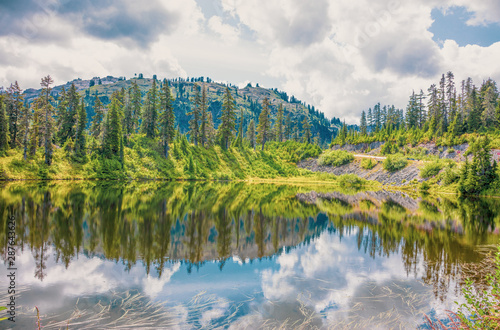 HDR view from Highwood Lake Mount Baker Highway