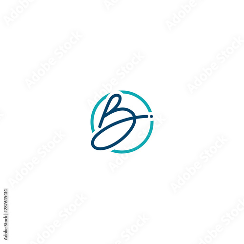 Initials letters B logo design vectors unique