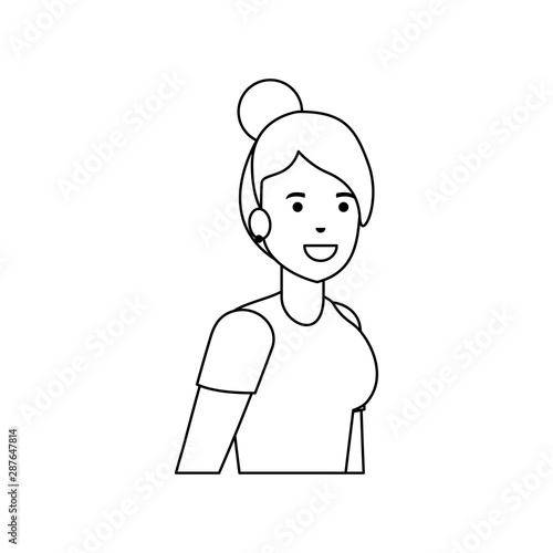 Isolated avatar woman vector design