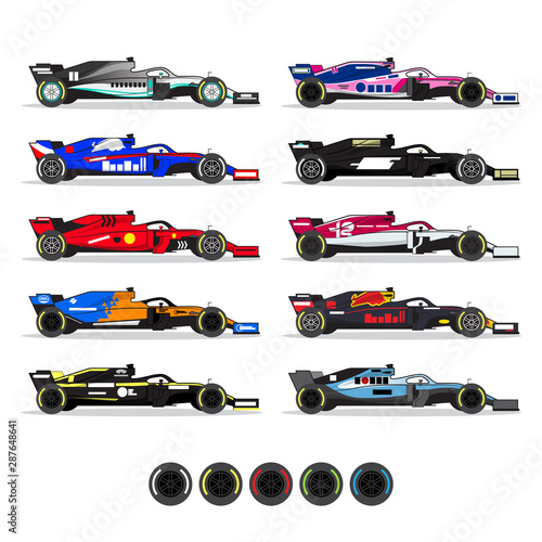 Racing cars set