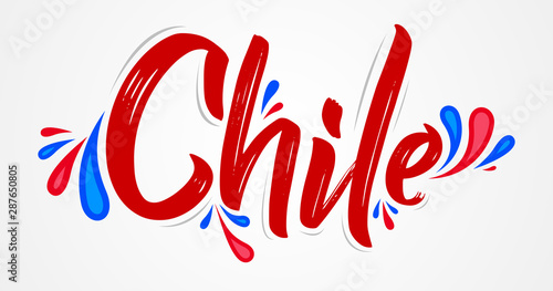 Chile Patriotic Banner design Chilean flag colors vector illustration