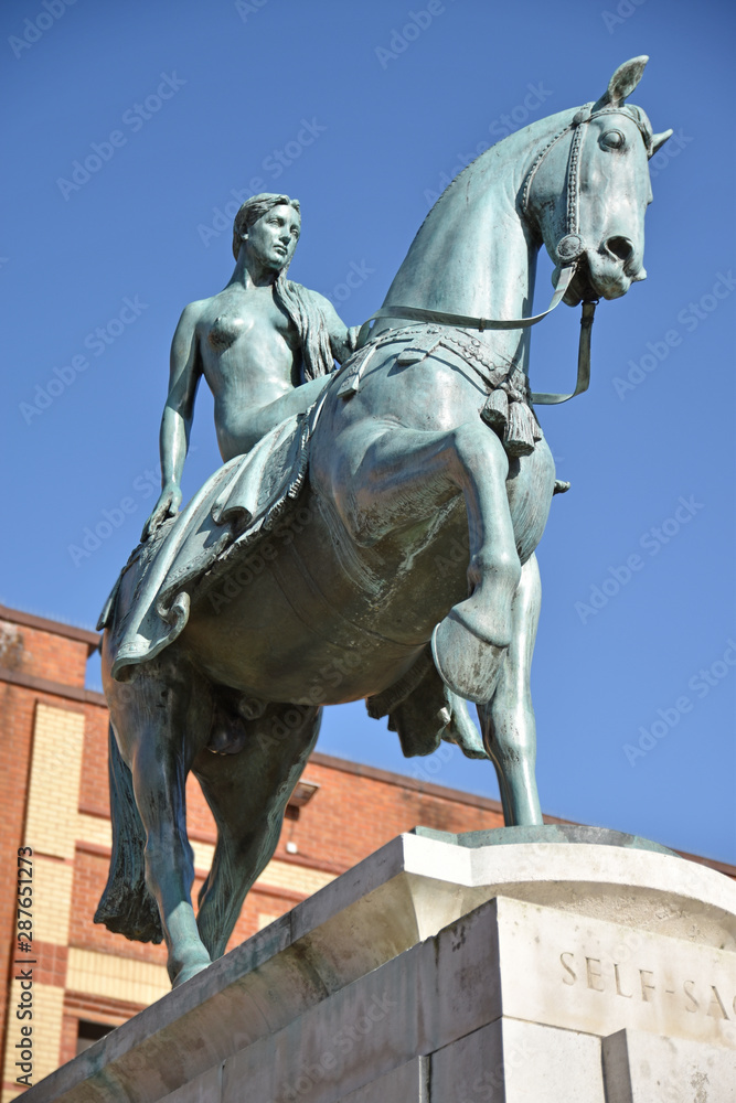 Statue of Lady Godiva in Coventry. England