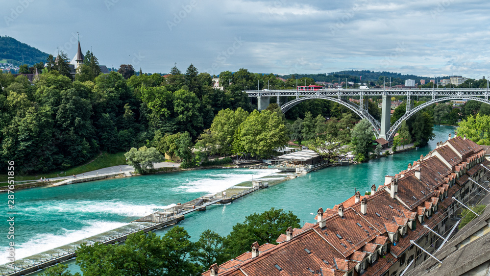 Fototapeta premium Bridge over River Aare in Bern