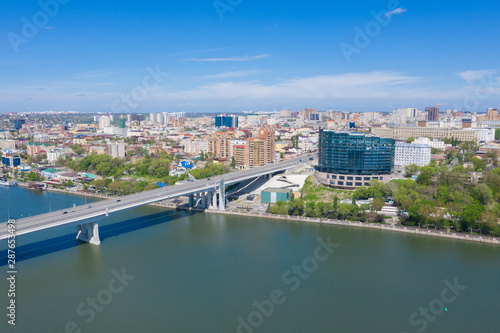 Aerial view of Rostov-on-Don and River Don. Russia © Stanislav Samoylik