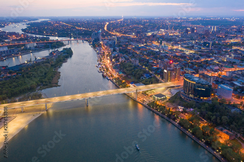 Evening river Don in Rostov-on-Don