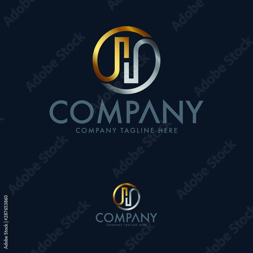 Creative luxury letter H logo design template