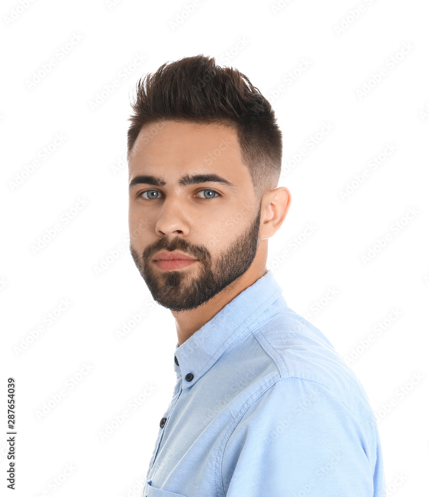 Portrait of handsome confident man isolated on white Portrait of handsome confident man isolated on white