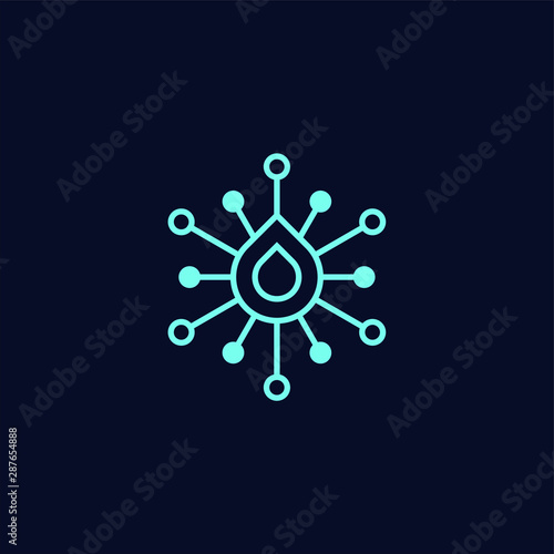abstract technology connection logo design