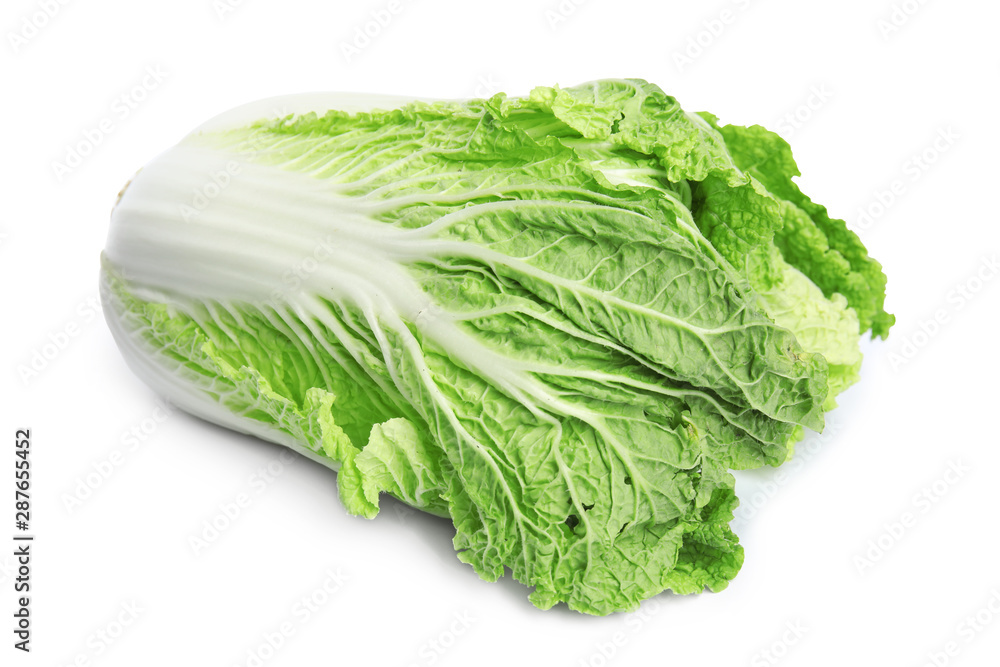 Fresh tasty ripe Chinese cabbage on white background Fresh tasty ripe Chinese cabbage on white background