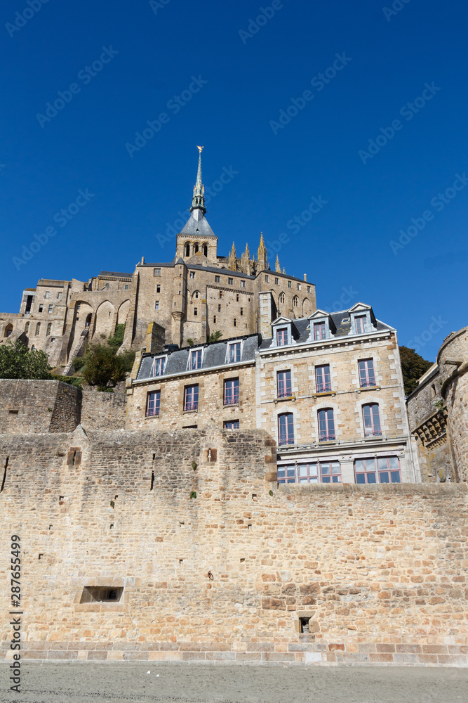 Abbey and rampart of Mont Saint-Michel