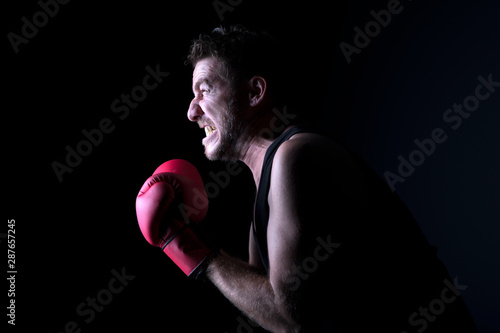 Furious Man With Boxing Gloves © ellisia