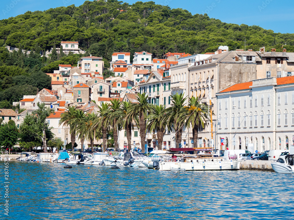 Split town view from harbor, Dalmatia, Croatia