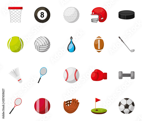 bundle of sports equipment icons
