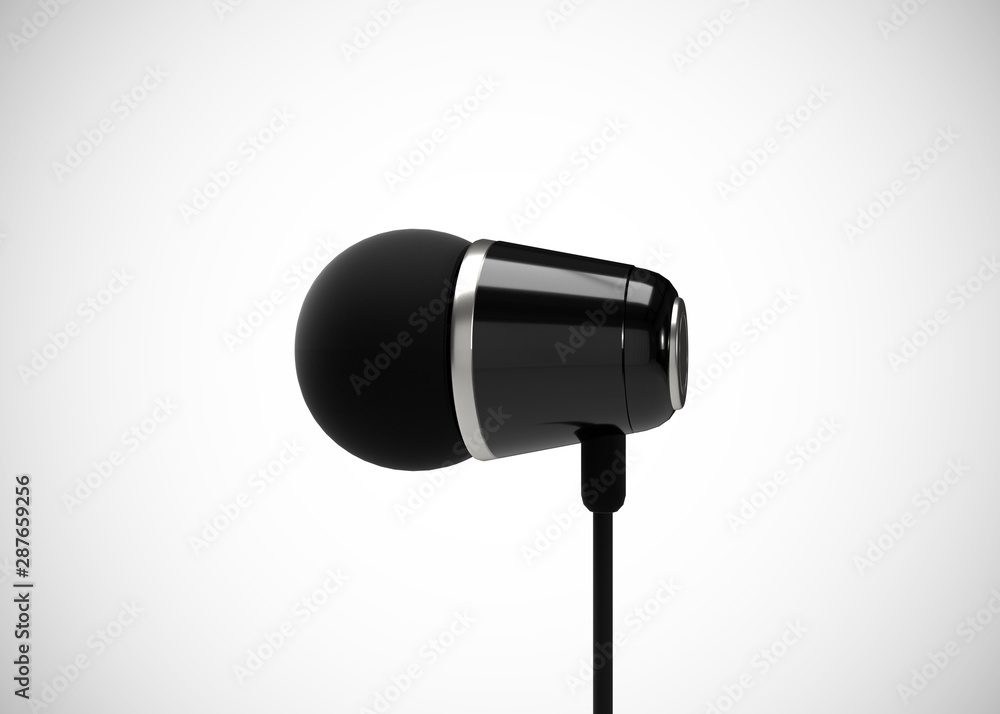 Headphone In-Ear Earphone Wireless 3D Render Headphone In-Ear Earphone Wireless 3D Render