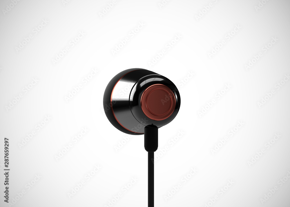 Headphone In-Ear Earphone Wireless 3D Render Headphone In-Ear Earphone Wireless 3D Render