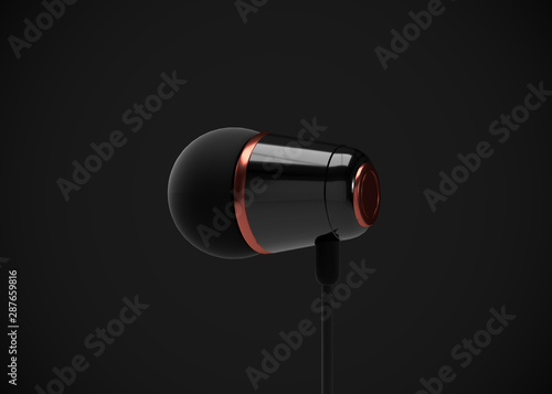 Headphone In-Ear Earphone Wireless 3D Render