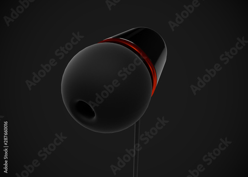 Headphone In-Ear Earphone Wireless 3D Render © Nermin