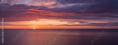 Sunset over south shields coastline north east england