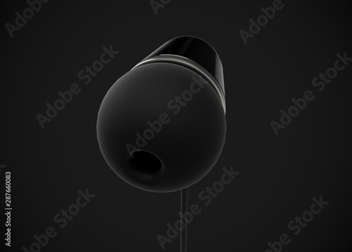 Headphone In-Ear Earphone Wireless 3D Render © Nermin