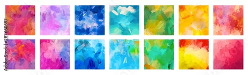 Panel kuchenny z motywem Big set of bright colorful watercolor background for poster, brochure or flyer