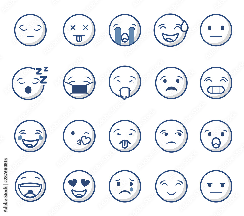emoticon faces gestures bundle icons emoticon faces gestures bundle icons