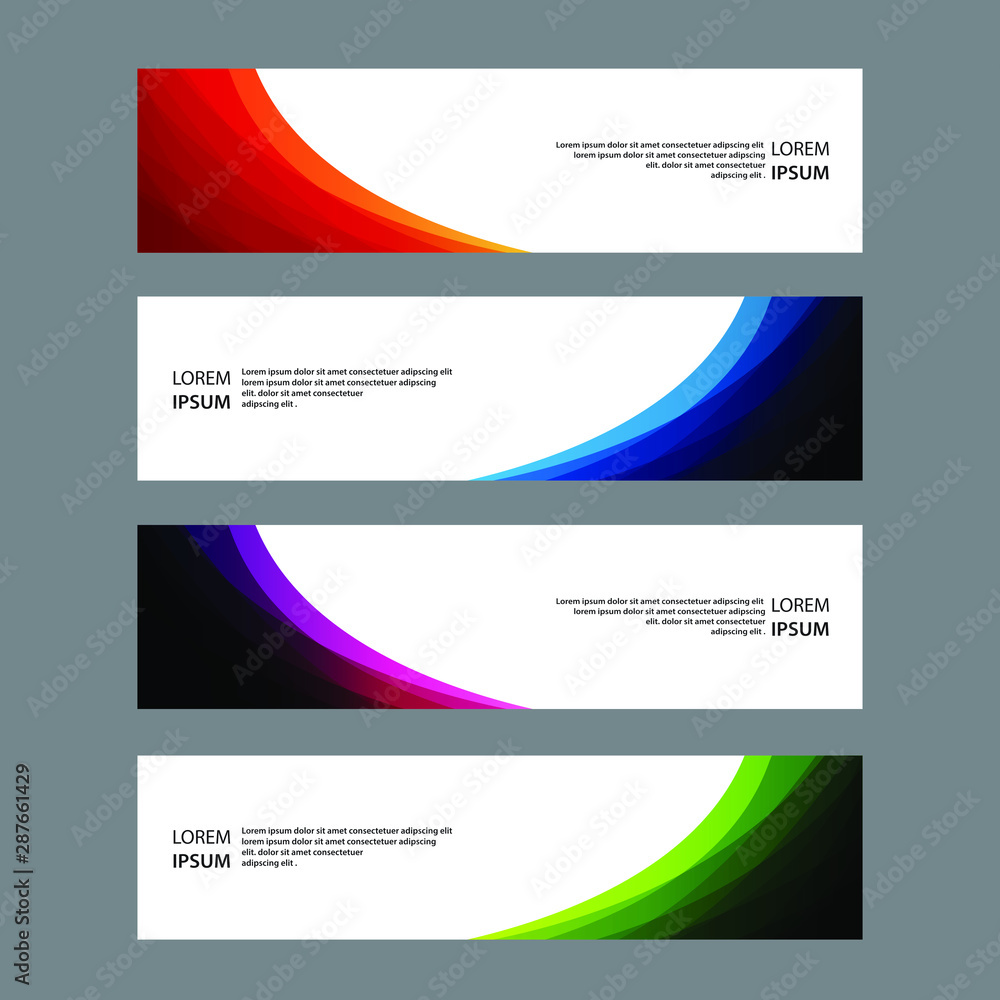 Naklejka premium Vector Abstract banner web template