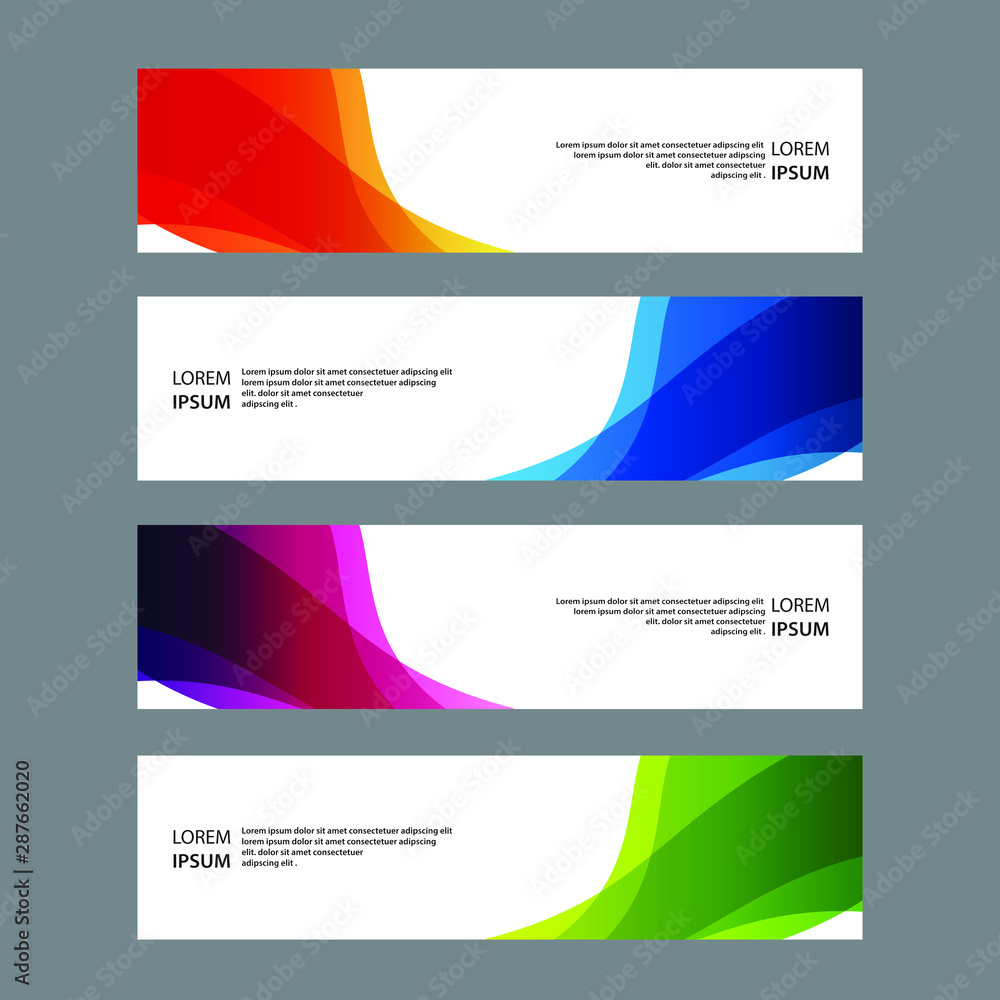 Fototapeta premium Vector Abstract banner web template