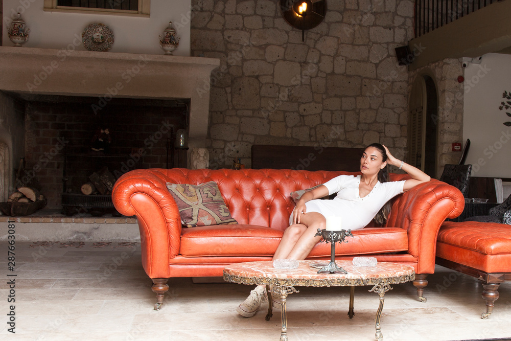 young woman relaxing at house young woman relaxing at house
