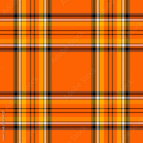 Halloween Tartan plaid. Pattern Scottish cage