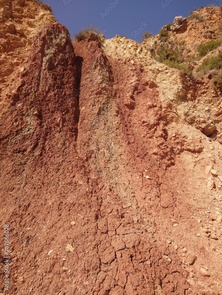 Red clay embankment , day trip Red clay embankment , day trip