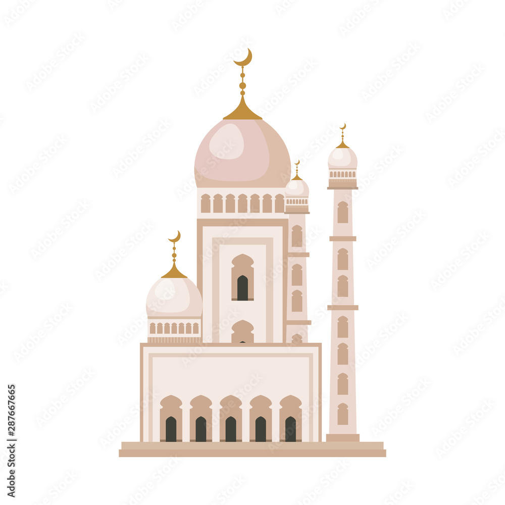 taj mahal mosque building icon