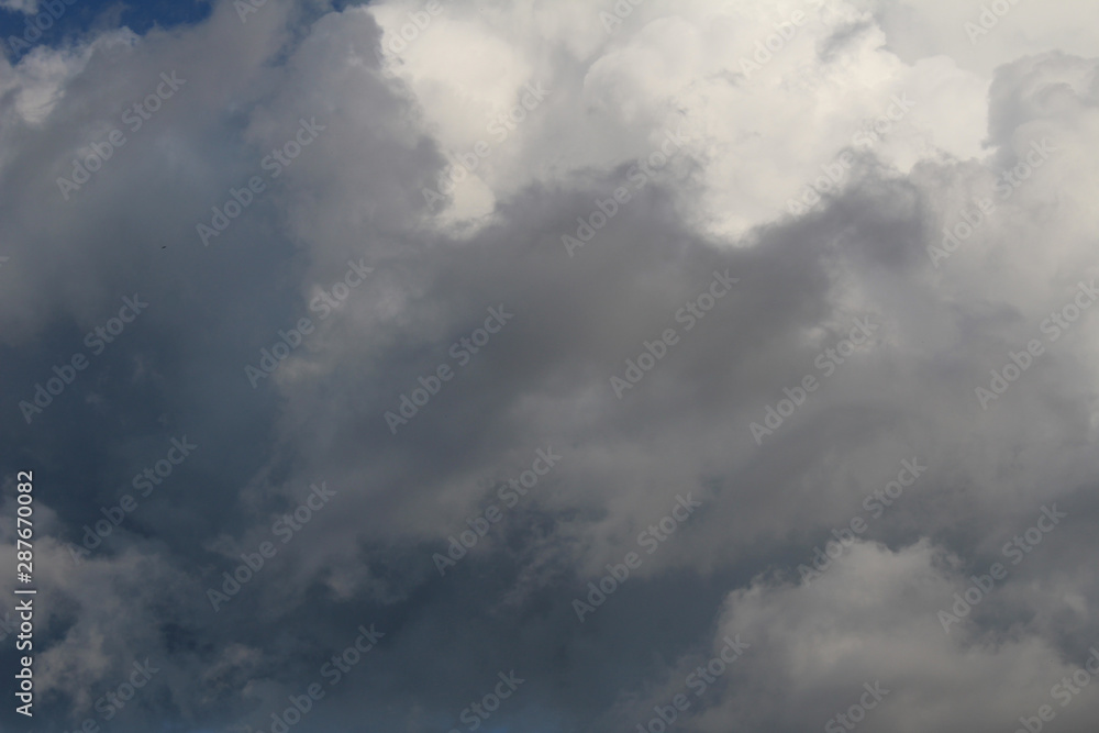 Dramatic sky with clouds grey background