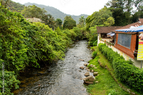small black river in the middle of the city, Maringá, Minas Gerais