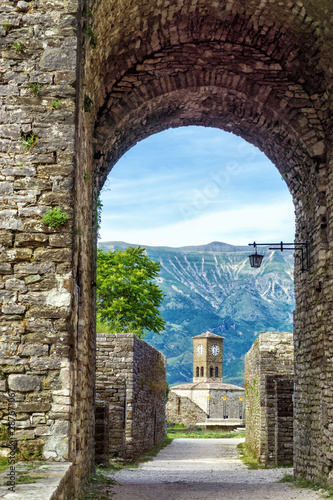 Clock Tower in Gjirokaster Castle, Gjirokaster, Albania