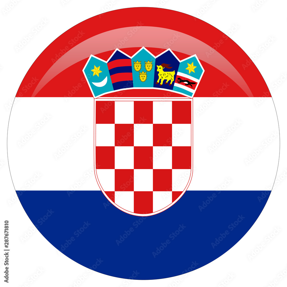 Flag of Croatia. Accurate dimensions, element proportions and colors.