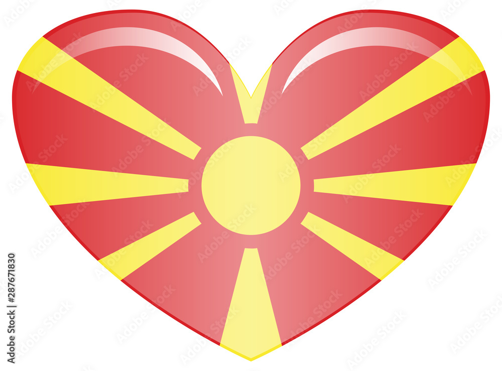 Macedonia Flag vector illustration. National Flag of Macedonia.